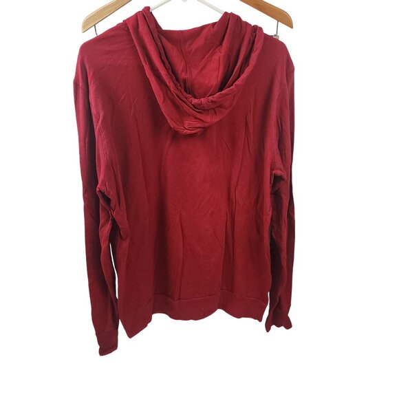 Lacoste Red Hooded Long Sleeve Shirt Regular Fit 100% Cotton Mens XL - Picture 10 of 13